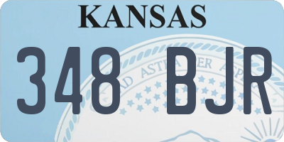 KS license plate 348BJR