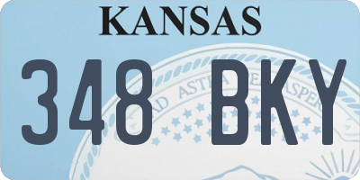 KS license plate 348BKY
