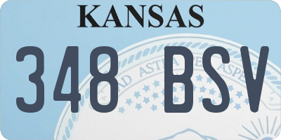 KS license plate 348BSV
