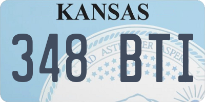 KS license plate 348BTI