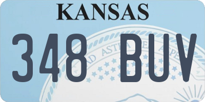 KS license plate 348BUV