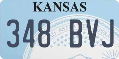 KS license plate 348BVJ