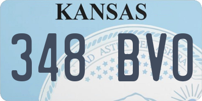KS license plate 348BVO