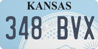 KS license plate 348BVX