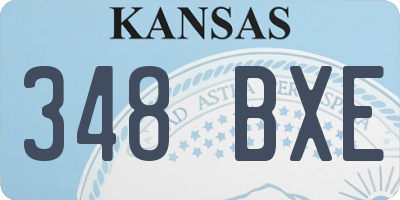 KS license plate 348BXE