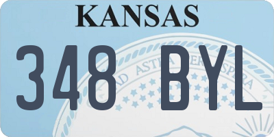 KS license plate 348BYL