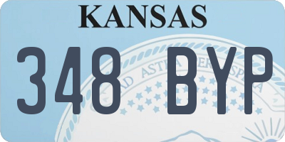 KS license plate 348BYP