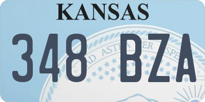 KS license plate 348BZA