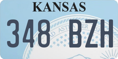 KS license plate 348BZH