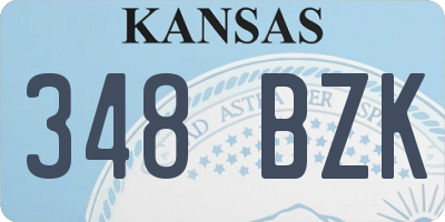 KS license plate 348BZK