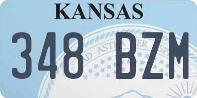 KS license plate 348BZM