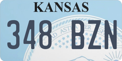 KS license plate 348BZN