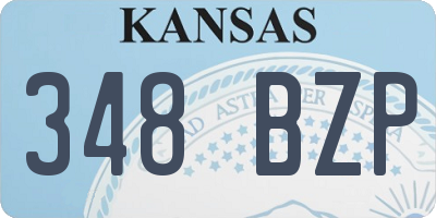 KS license plate 348BZP