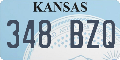 KS license plate 348BZQ