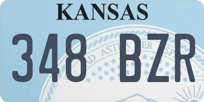 KS license plate 348BZR