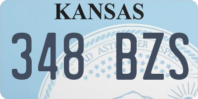 KS license plate 348BZS