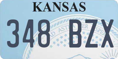 KS license plate 348BZX