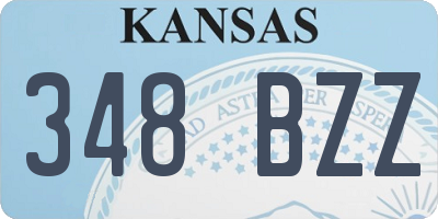 KS license plate 348BZZ