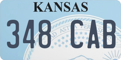 KS license plate 348CAB
