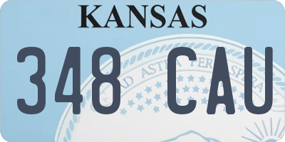 KS license plate 348CAU
