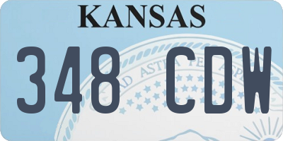 KS license plate 348CDW