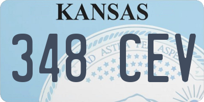 KS license plate 348CEV