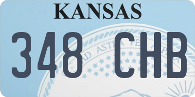 KS license plate 348CHB