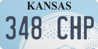 KS license plate 348CHP