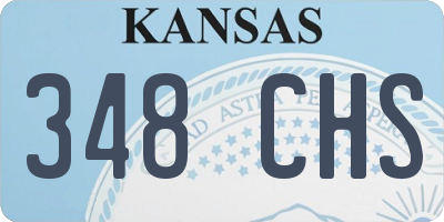 KS license plate 348CHS