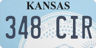 KS license plate 348CIR