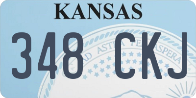 KS license plate 348CKJ
