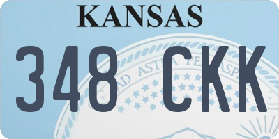 KS license plate 348CKK