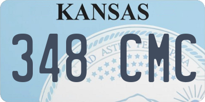 KS license plate 348CMC