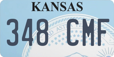 KS license plate 348CMF