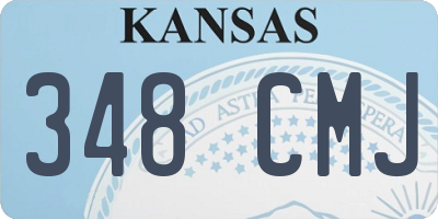 KS license plate 348CMJ