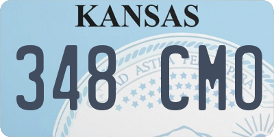 KS license plate 348CMO