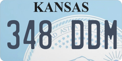 KS license plate 348DDM