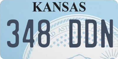 KS license plate 348DDN
