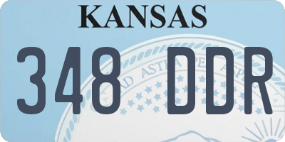 KS license plate 348DDR