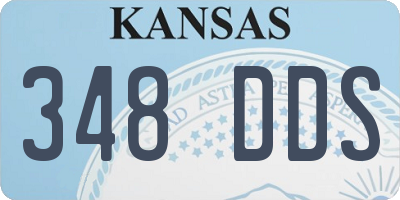 KS license plate 348DDS