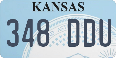 KS license plate 348DDU