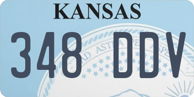 KS license plate 348DDV