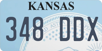 KS license plate 348DDX