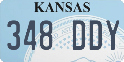 KS license plate 348DDY