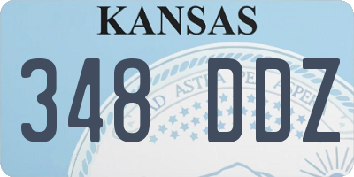 KS license plate 348DDZ