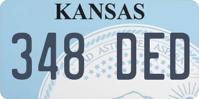 KS license plate 348DED