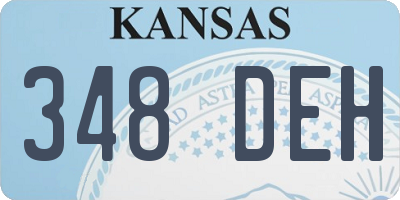 KS license plate 348DEH