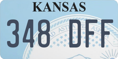 KS license plate 348DFF