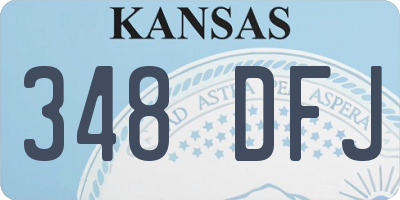 KS license plate 348DFJ