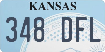 KS license plate 348DFL